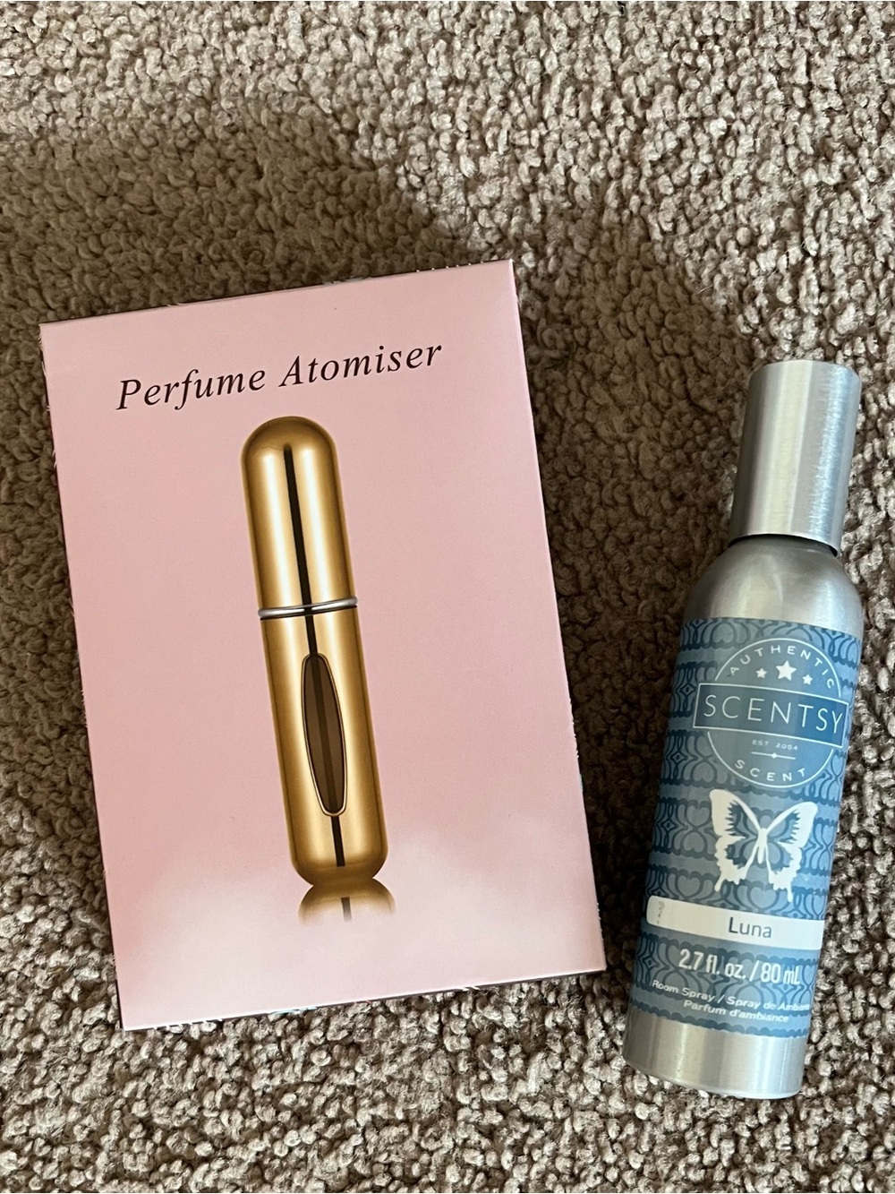 Scentsy Gold Atomiser with Blue Luna Room Spray